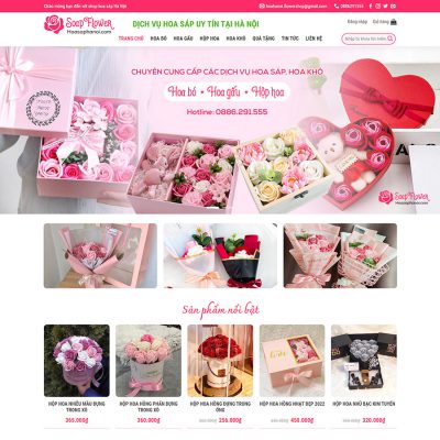 Theme wordpress bán hoa tươi 02