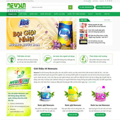 Theme wordpress bán nước giặt, bột giặt